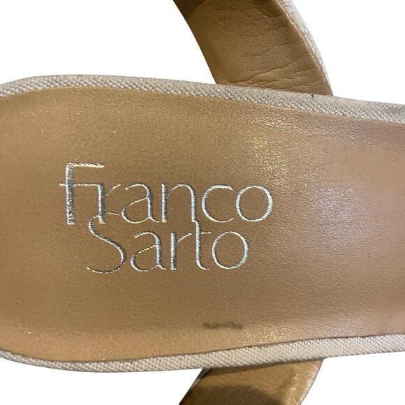 Franco Sarto Suede Ankle Strap Wedges Connolly Light Gray size 9.5 - Picture 5 of 7